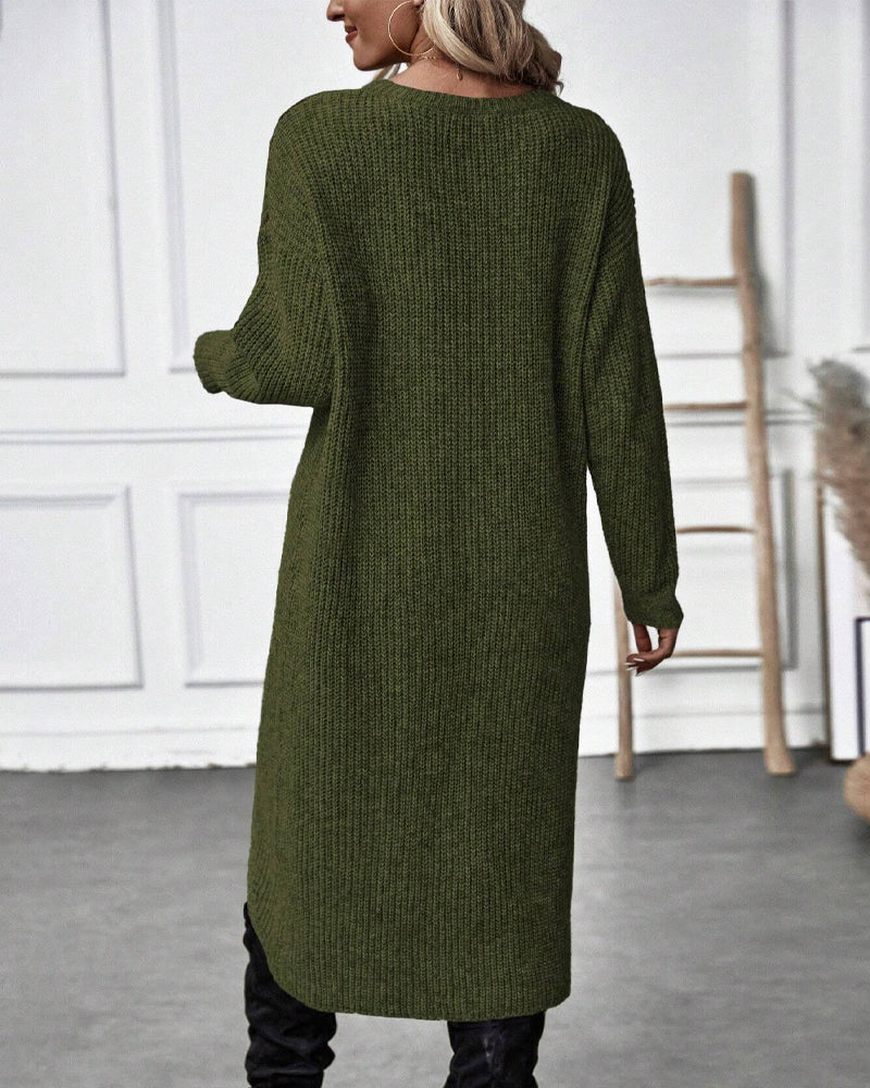 IGGY | Stilvolles Baumwollmischung Pulloverkleid
