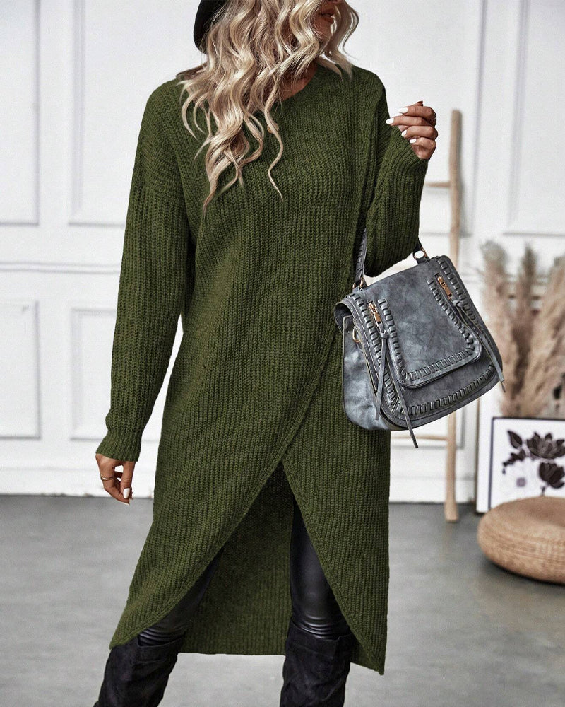 IGGY | Stilvolles Baumwollmischung Pulloverkleid