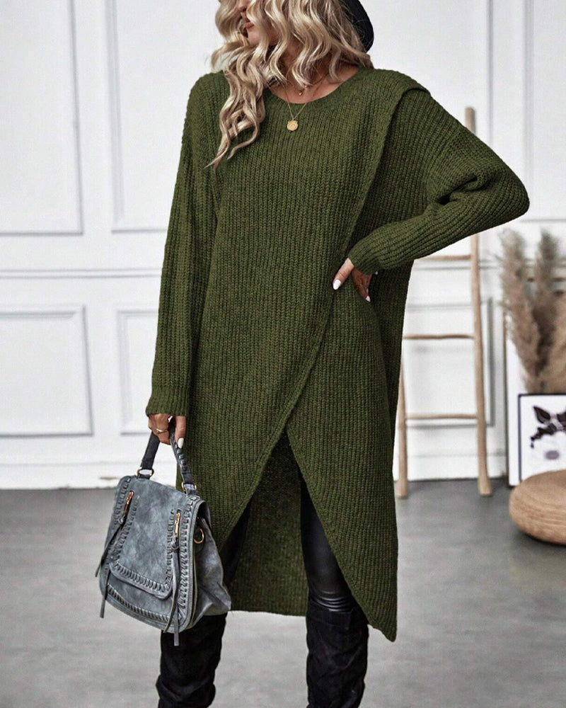 IGGY | Stilvolles Baumwollmischung Pulloverkleid