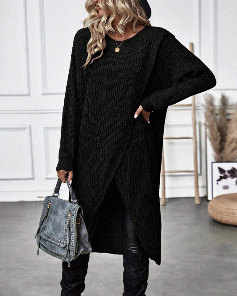 IGGY | Stilvolles Baumwollmischung Pulloverkleid