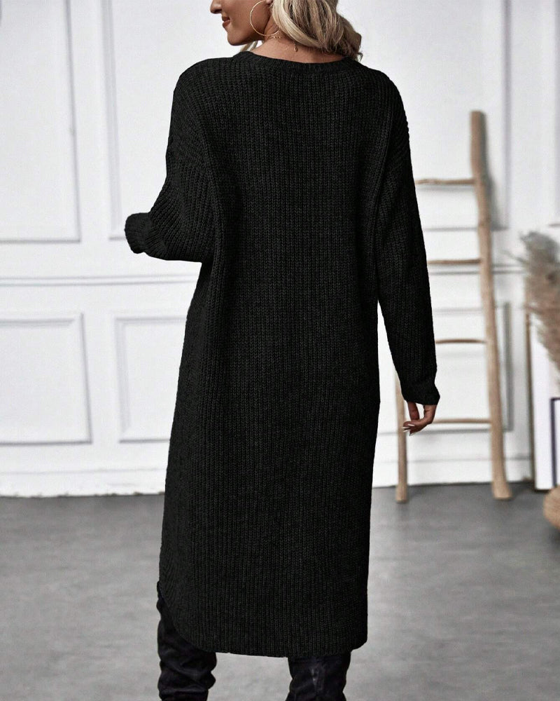 IGGY | Stilvolles Baumwollmischung Pulloverkleid
