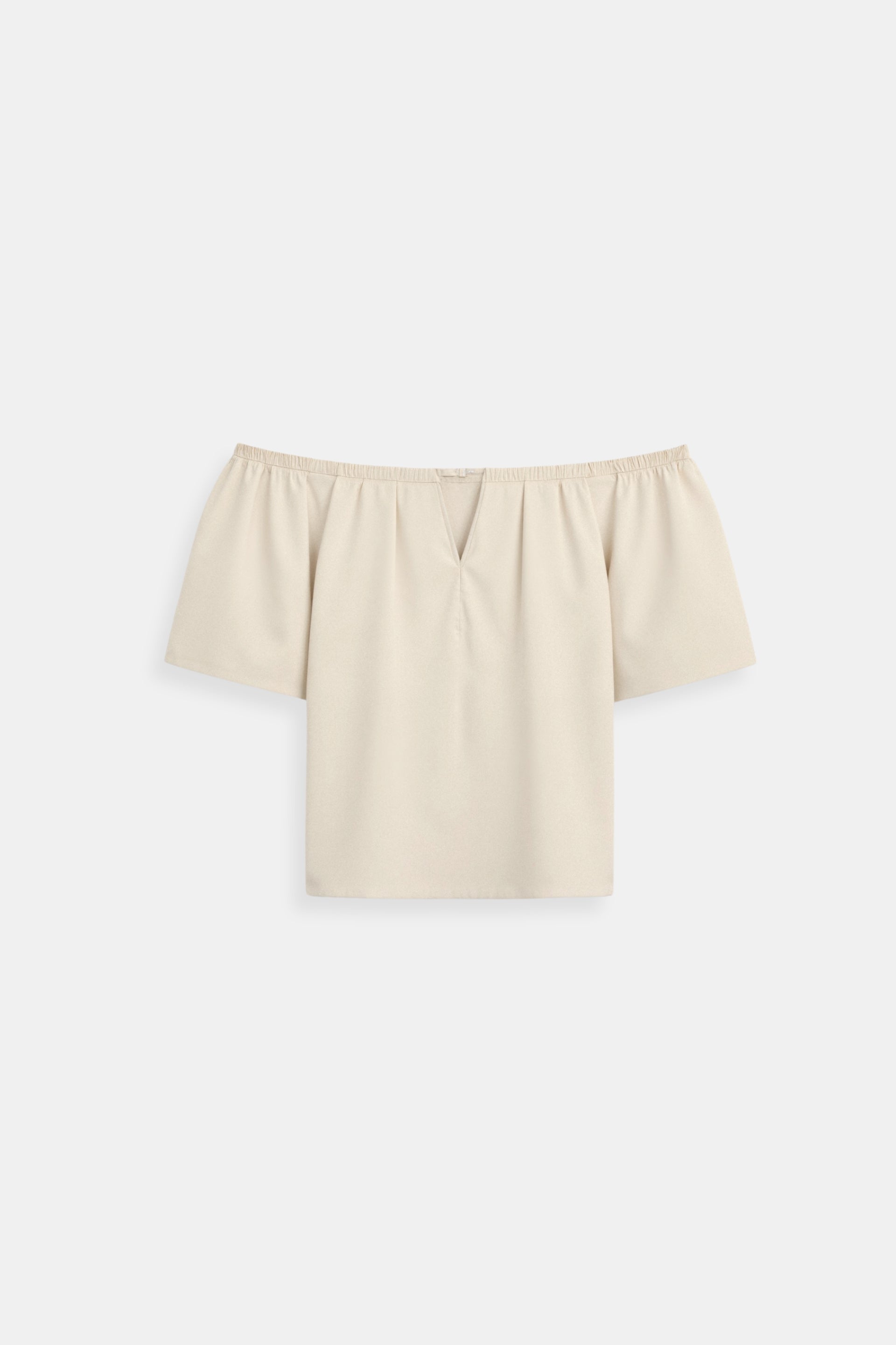 Old Money Elegante Lockere Einfarbige Plissierte Notch Neck T-Shirt