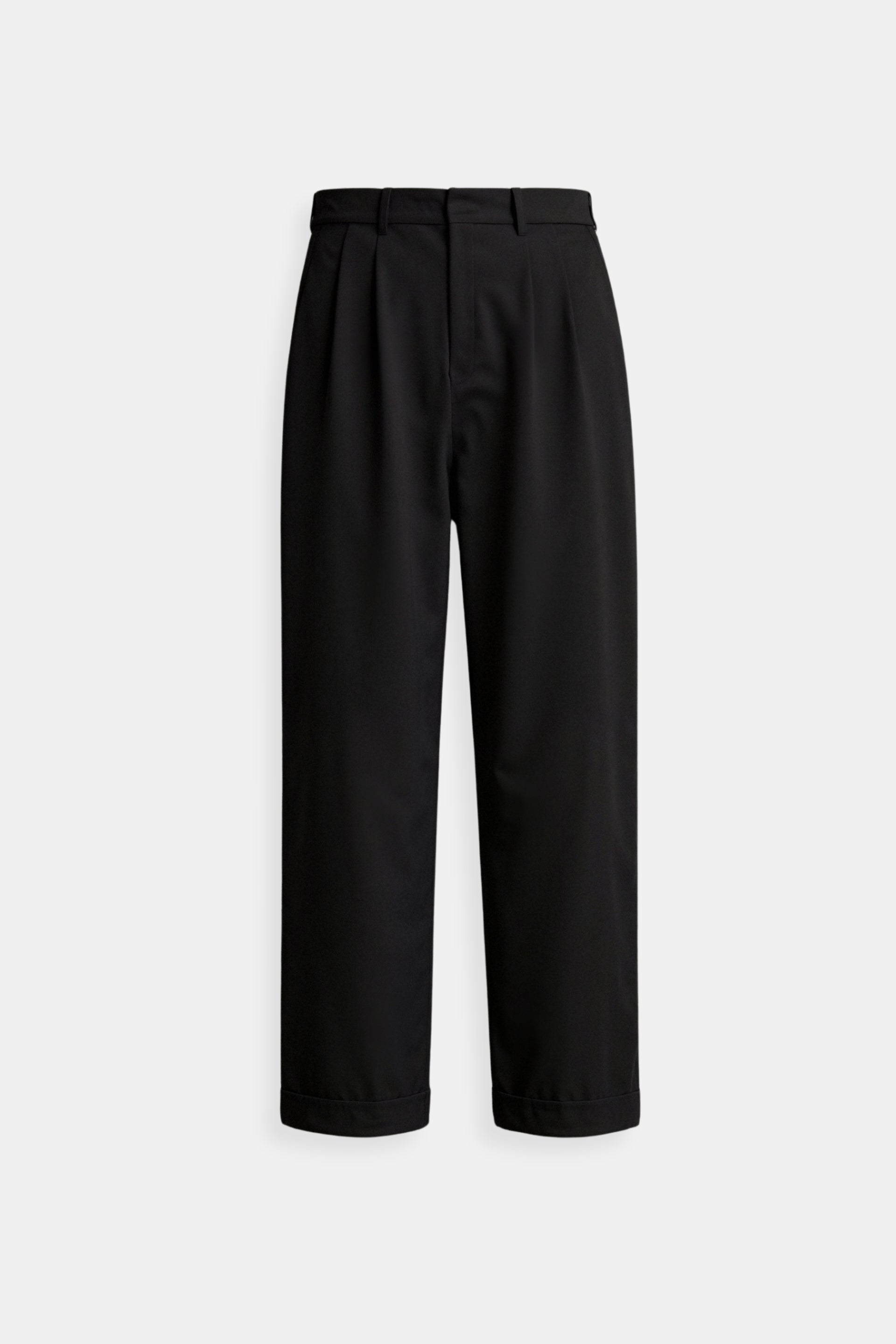 Old Money Casual Hochtaillierte Einfarbige Knopf Gerade Hose