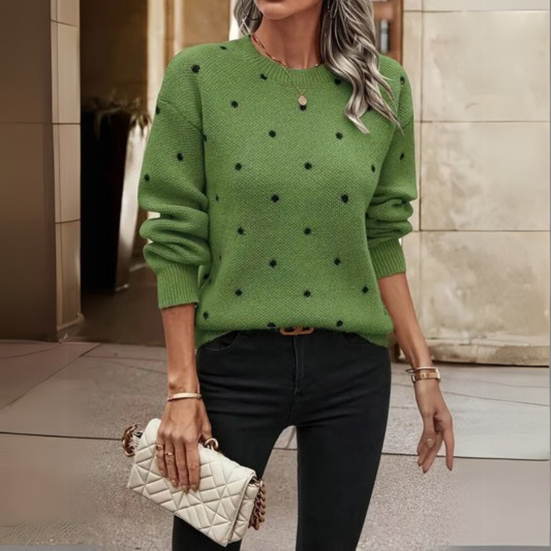 AVERY | Weicher Polka-Dot-Pullover