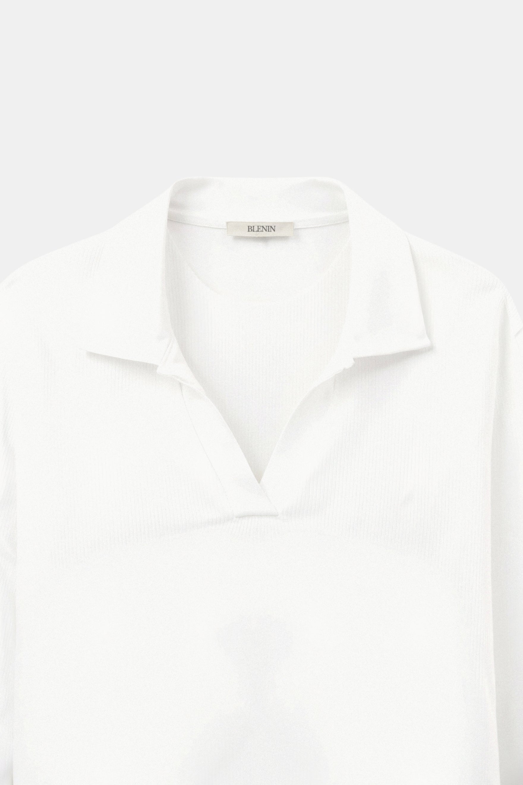 Old Money Elegante Langarm Polo T-Shirt mit Notch-Kragen in Uni