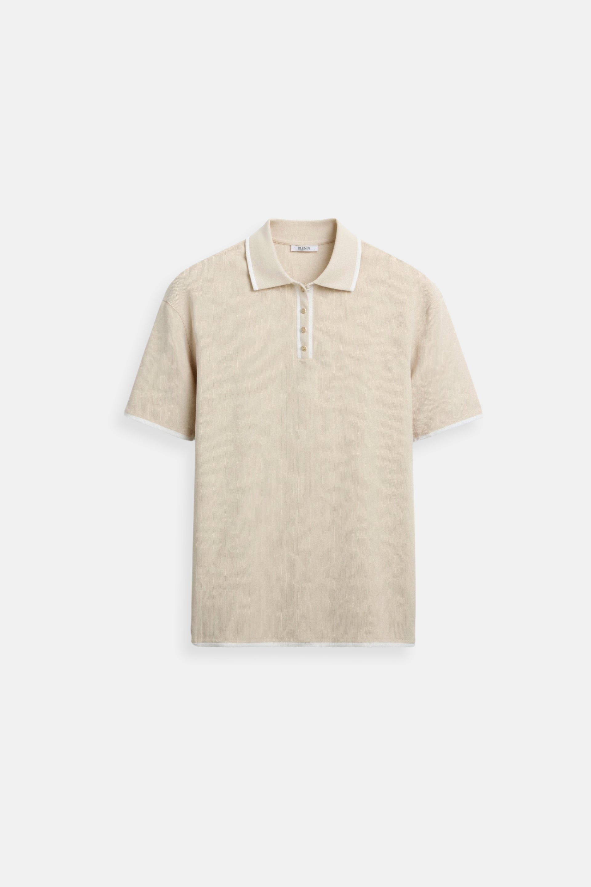 Old Money Kontrast Elegante Trim Kragen Slim Button Up Polo T-Shirt