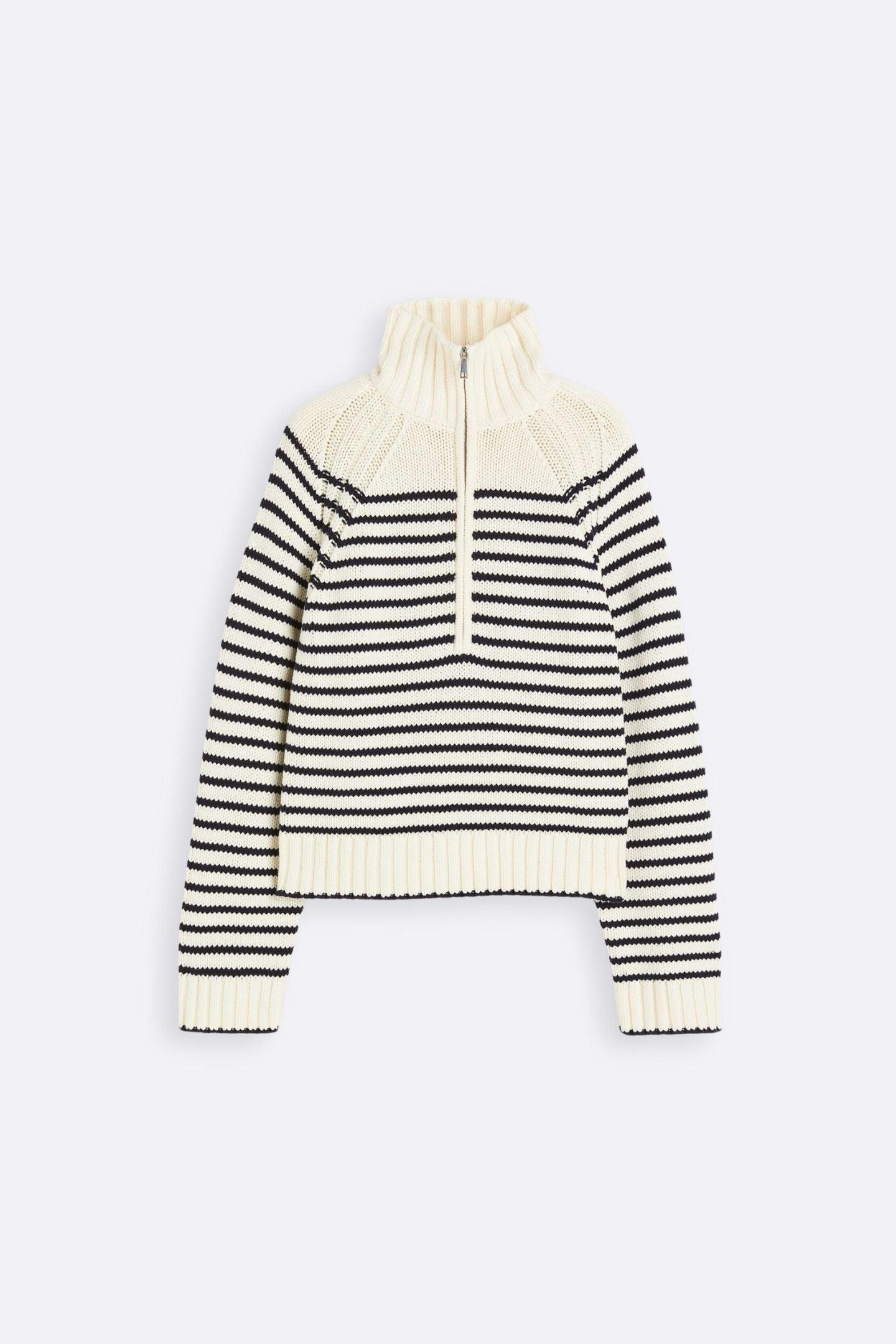 Old Money Halb-Zip Kragen Oversized Pullover