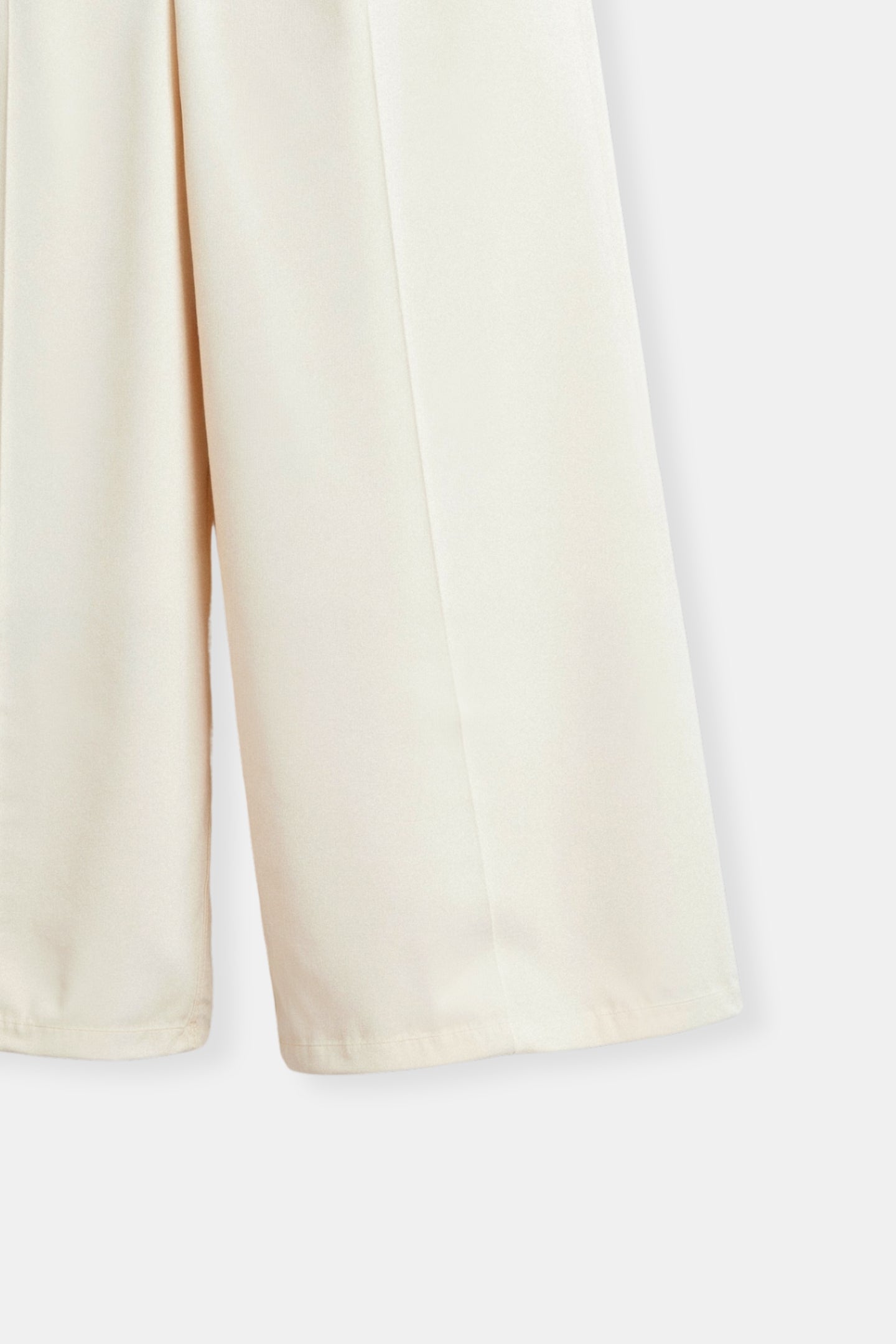 Elegante Hochtaillierte Weite Hose in Einfarbig