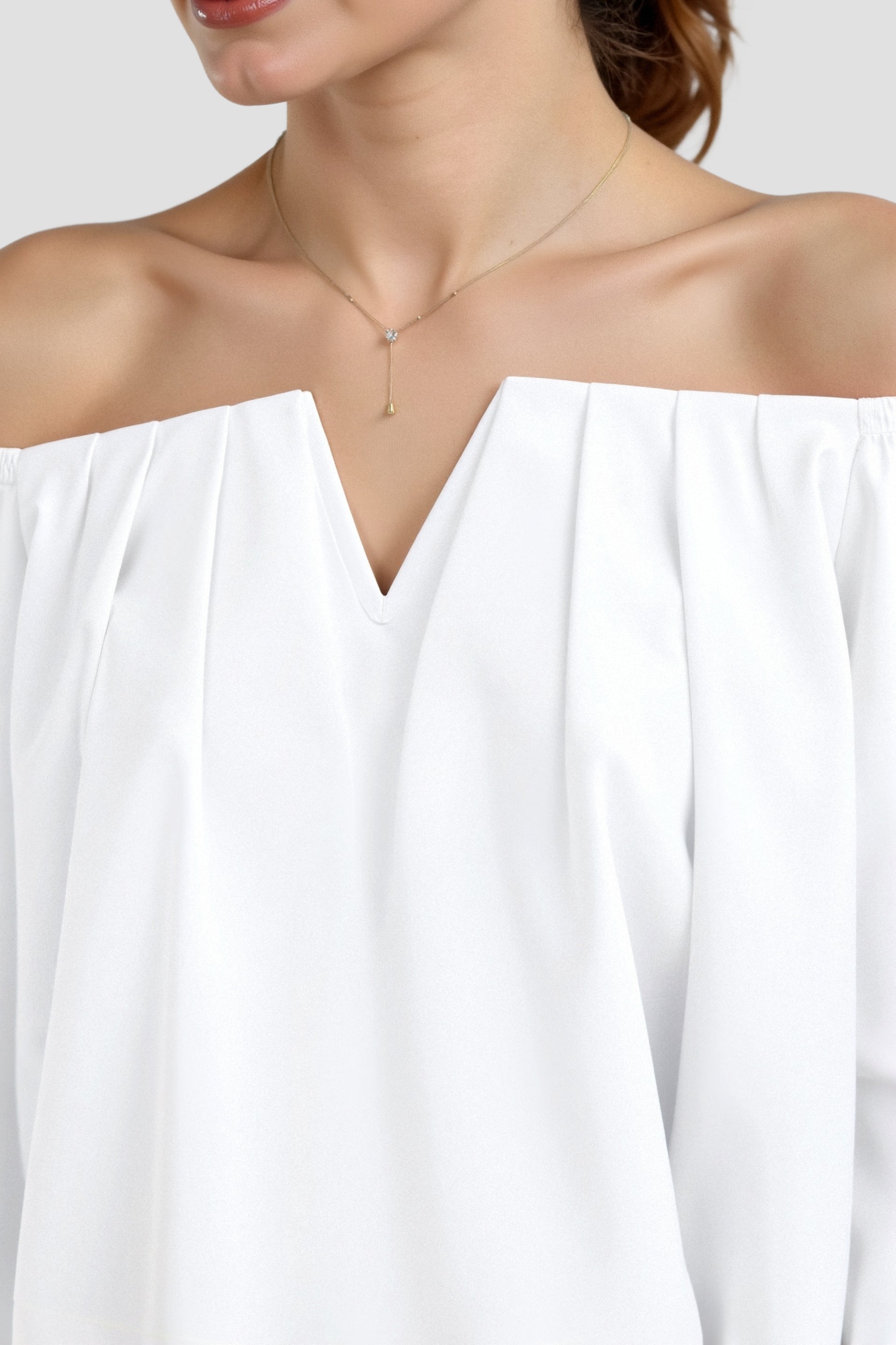 Old Money Elegante Lockere Einfarbige Plissierte Notch Neck T-Shirt