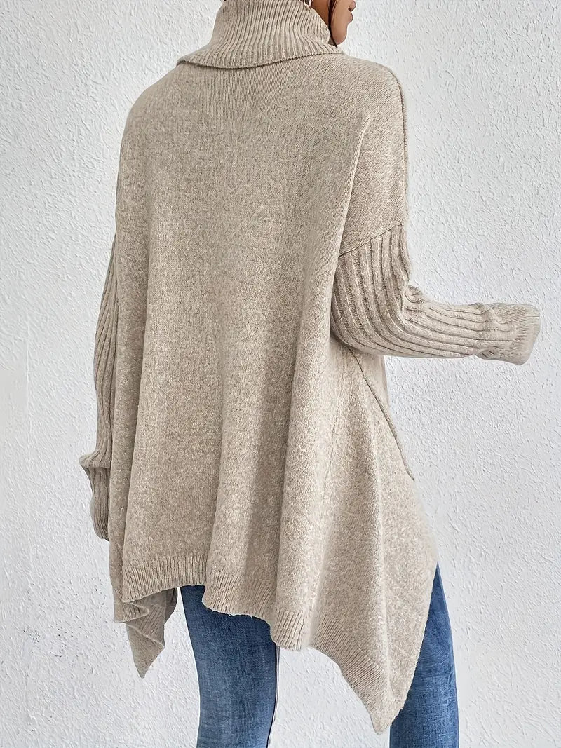 LAORA | Pullover mit langen Ärmeln und hohem Kragen