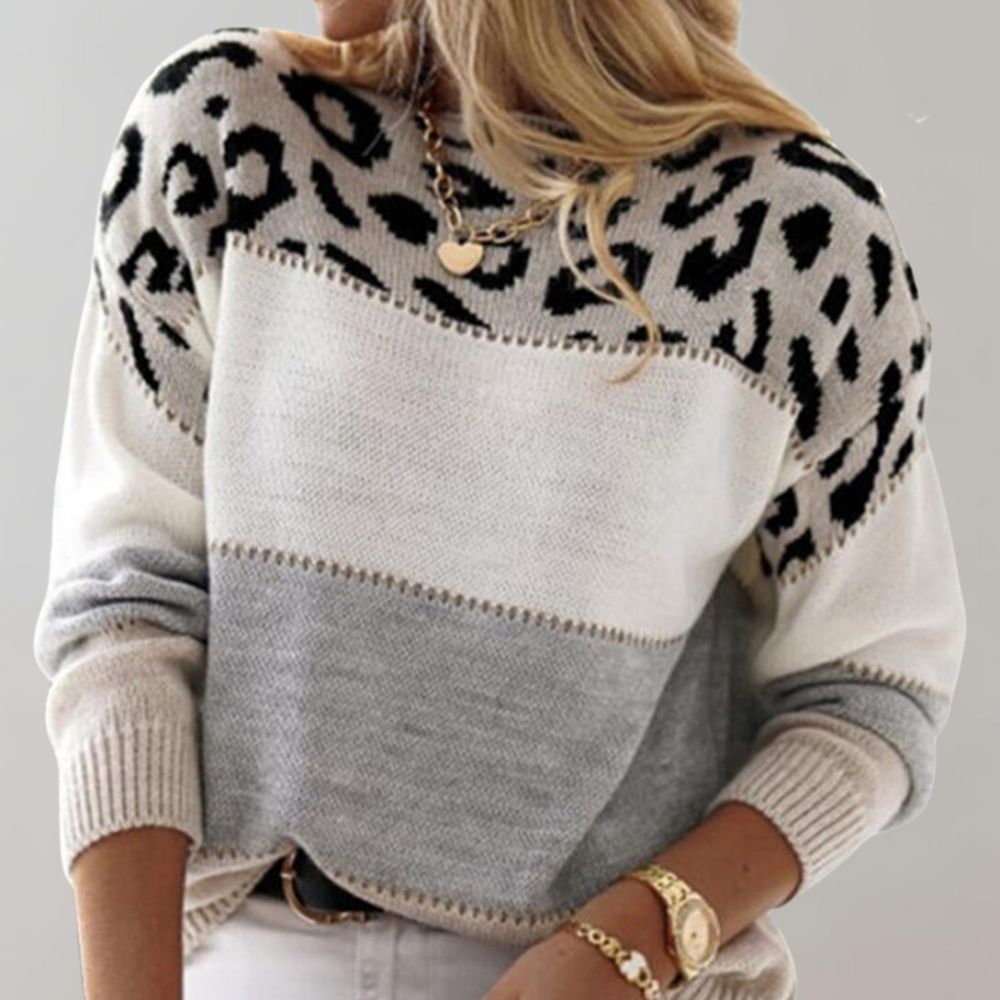 LEIA | Leopardenmuster Freizeitpullover