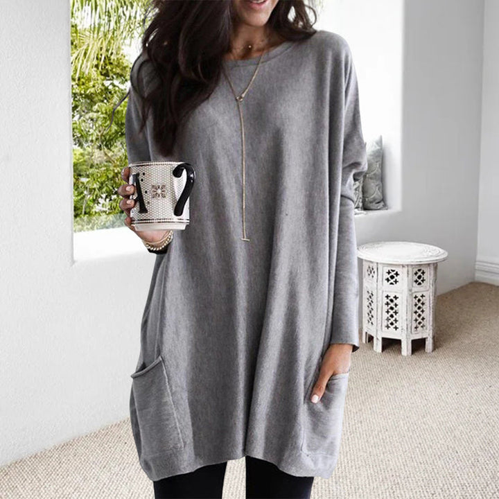 ELLE | Langes Shirt-Kleid mit Taschen