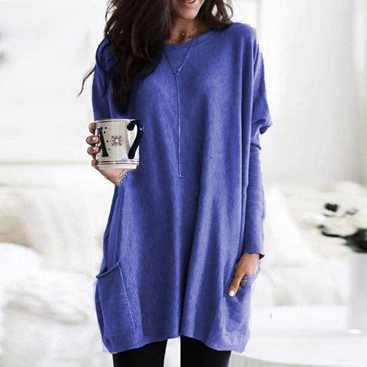 ELLE | Langes Shirt-Kleid mit Taschen