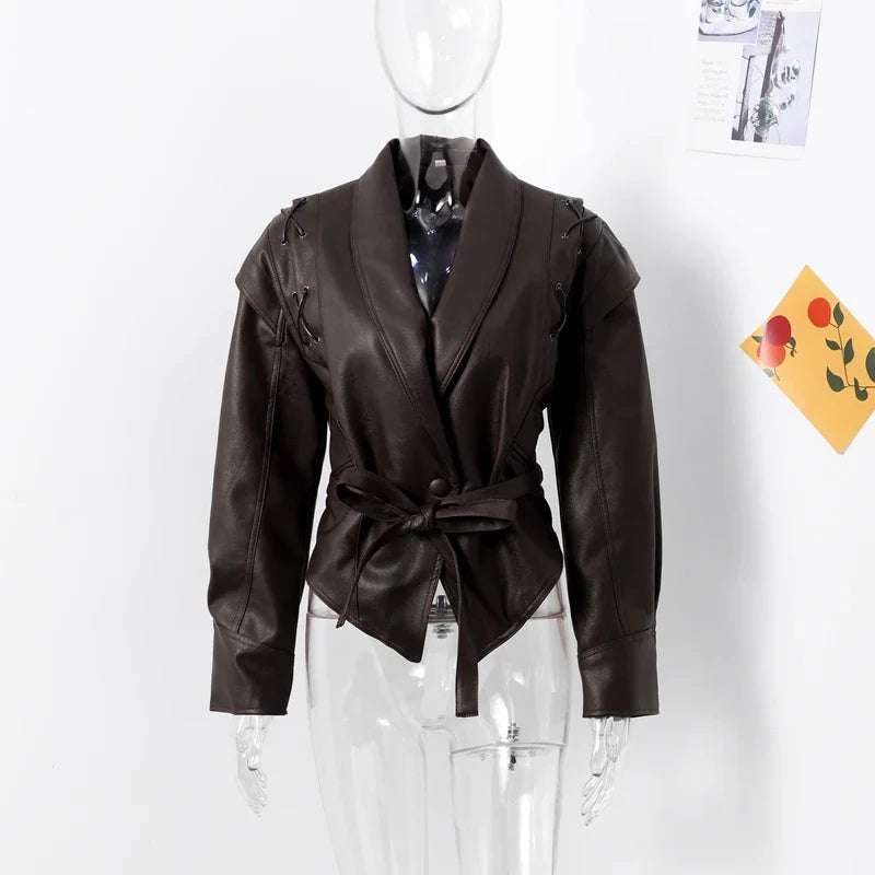 Vintage Damen Lederjacke