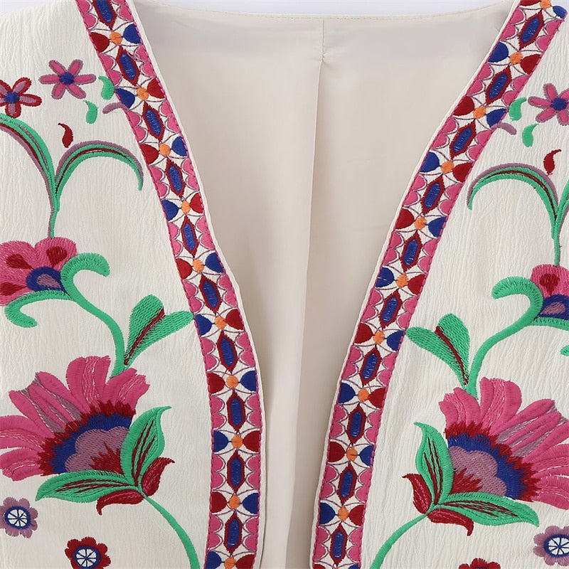 Vintage Bestickte Weste