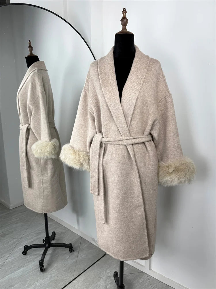 Eulalia - Tossy Fuchs Pelz Wollmantel Damen Kurzmantel