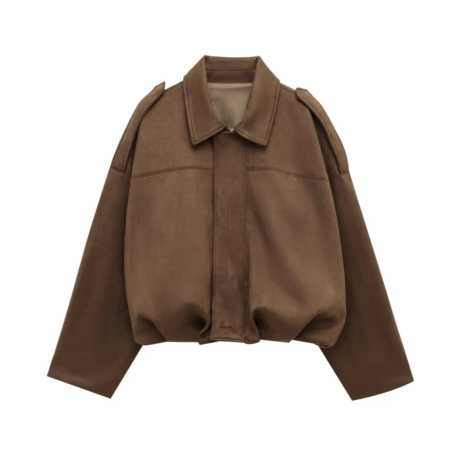 Damen Faux Wildlederjacke