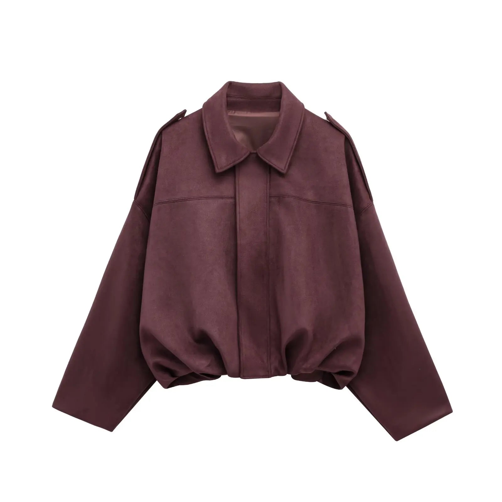 Damen Faux Wildlederjacke