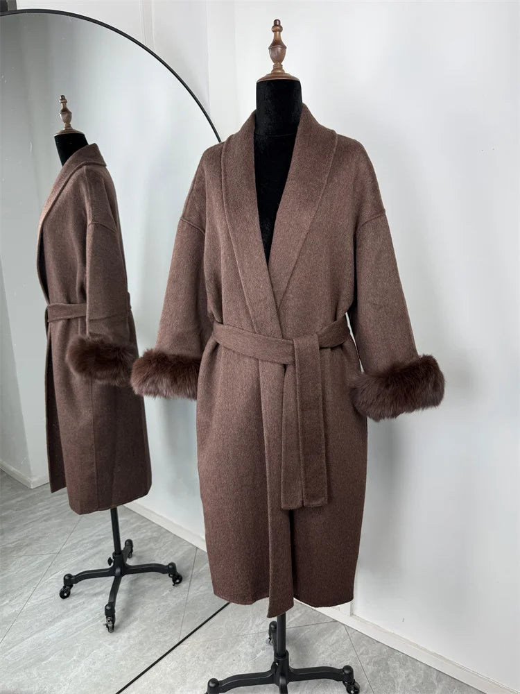 Eulalia - Tossy Fuchs Pelz Wollmantel Damen Kurzmantel