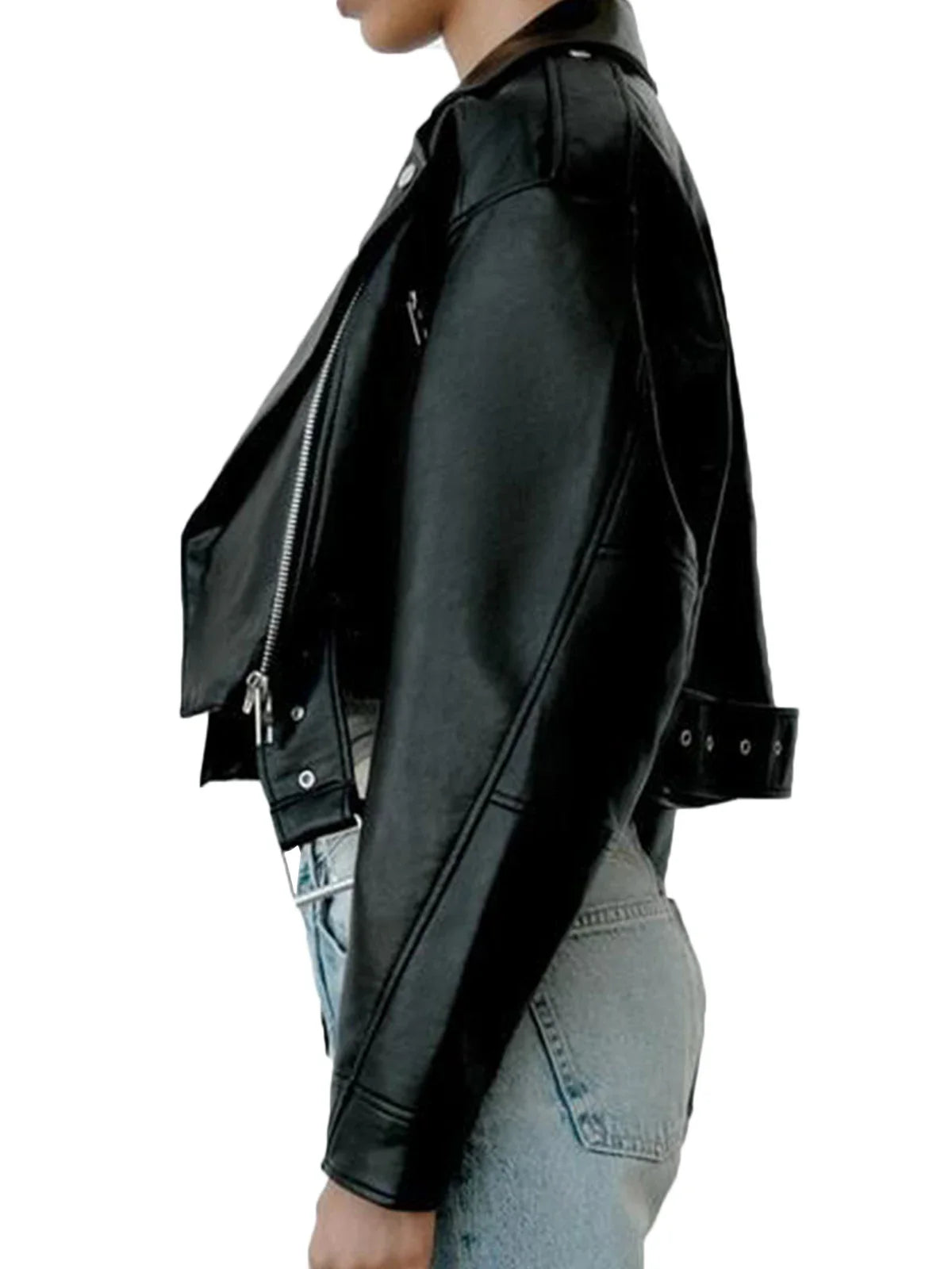 Damen Kunstlederjacke