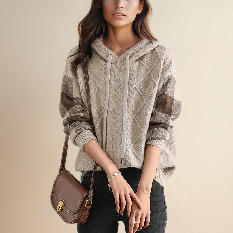 Leonie | Jacquard Kapuzenpullover