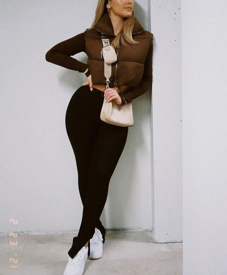 Anna Cropped Weste Mantel