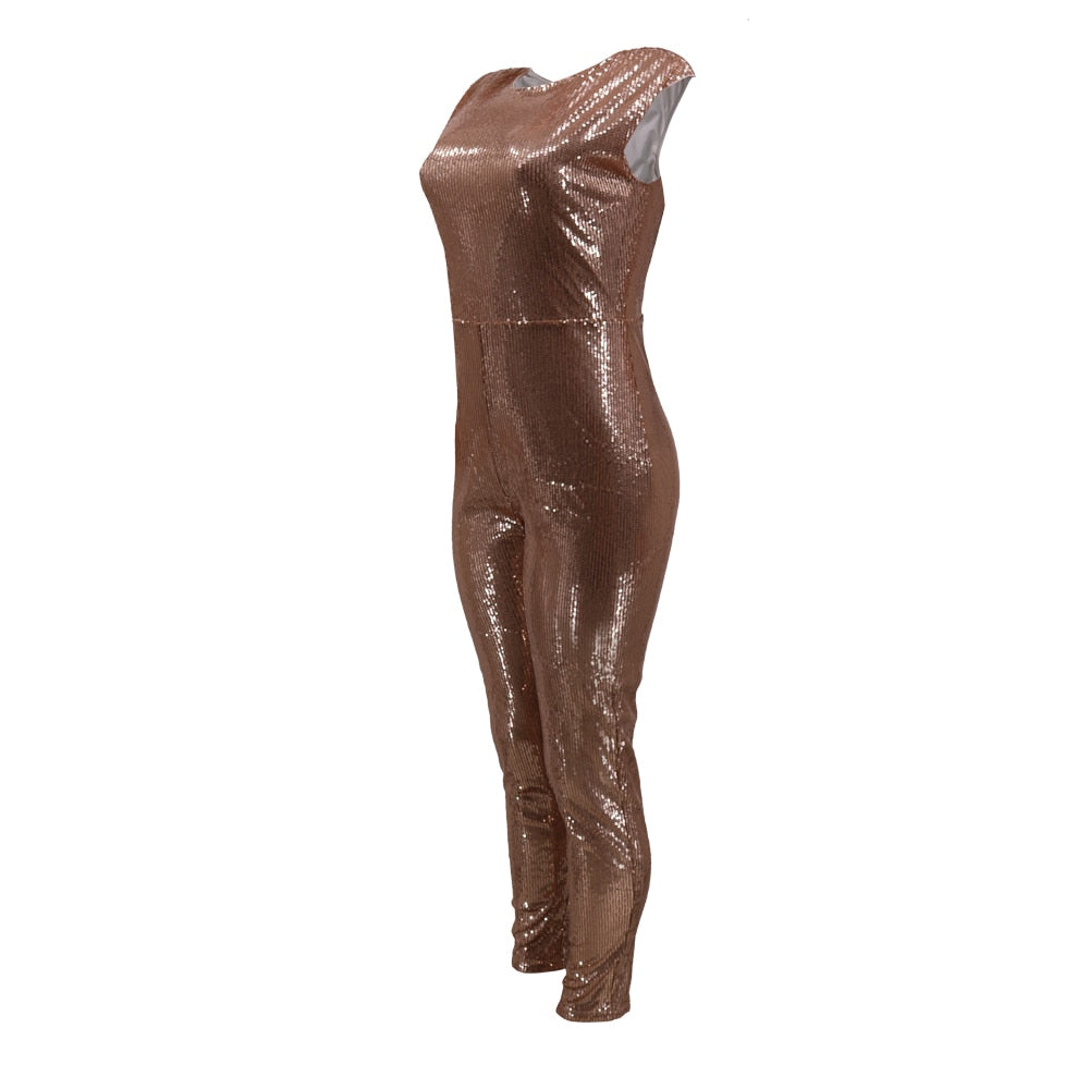 Nacht Pailletten Jumpsuit
