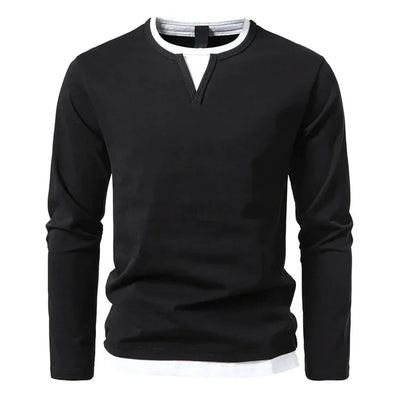 Léonard™ | T-shirt a maniche lunghe premium in cotone pettinato