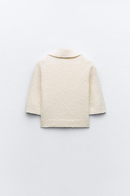 Old Money Crop Gestricktes Hemd Polo T-Shirt