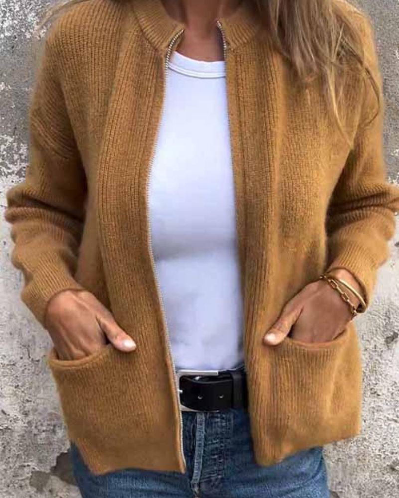 ZOYA | Herbst Zip-Up Cardigan