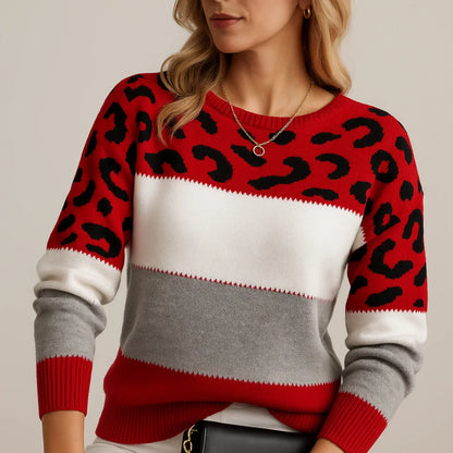 LEIA | Leopardenmuster Freizeitpullover