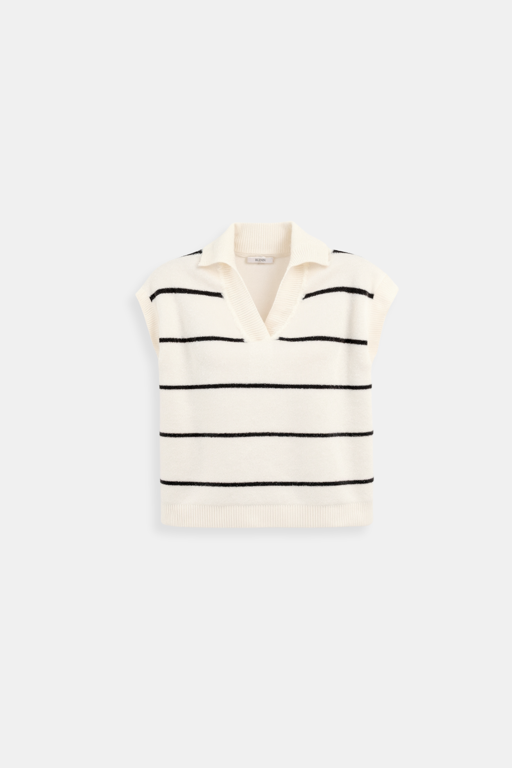 Old Money Casual Streifen Reverskragen Pullover Polo Weste