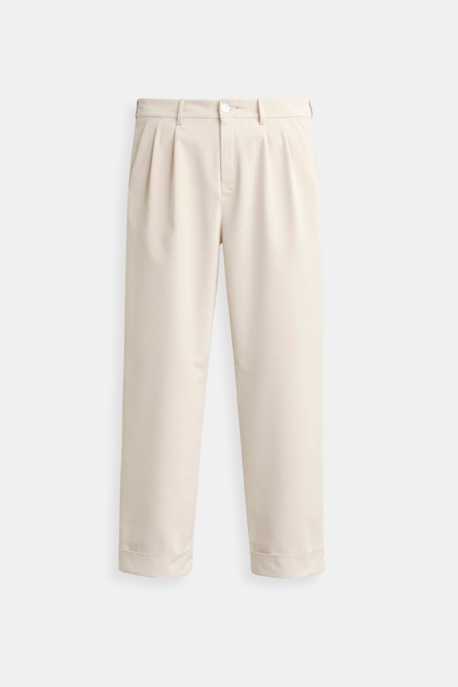 Old Money Casual Hochtaillierte Einfarbige Knopf Gerade Hose