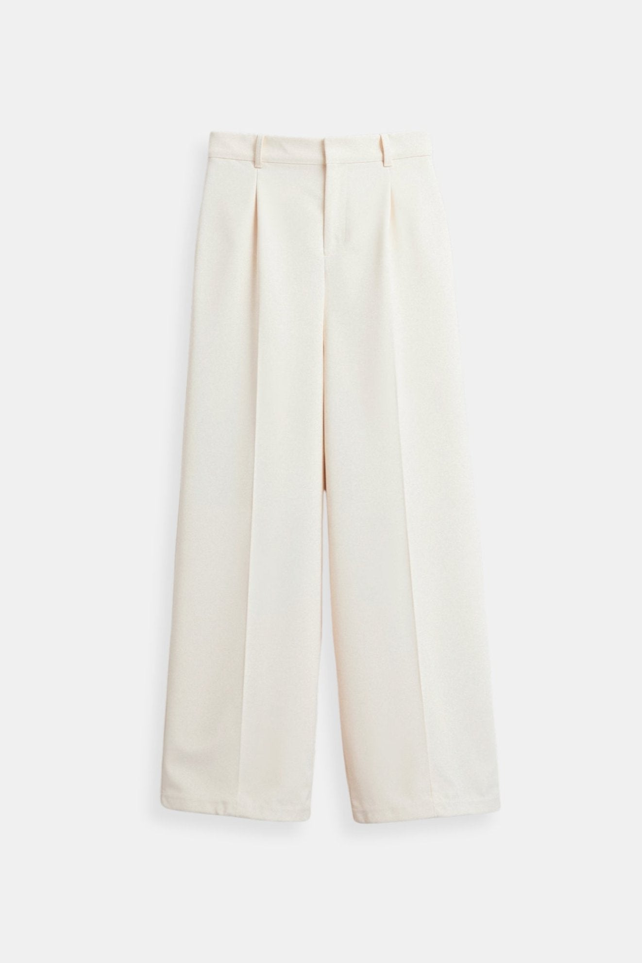 Elegante Hochtaillierte Weite Hose in Einfarbig