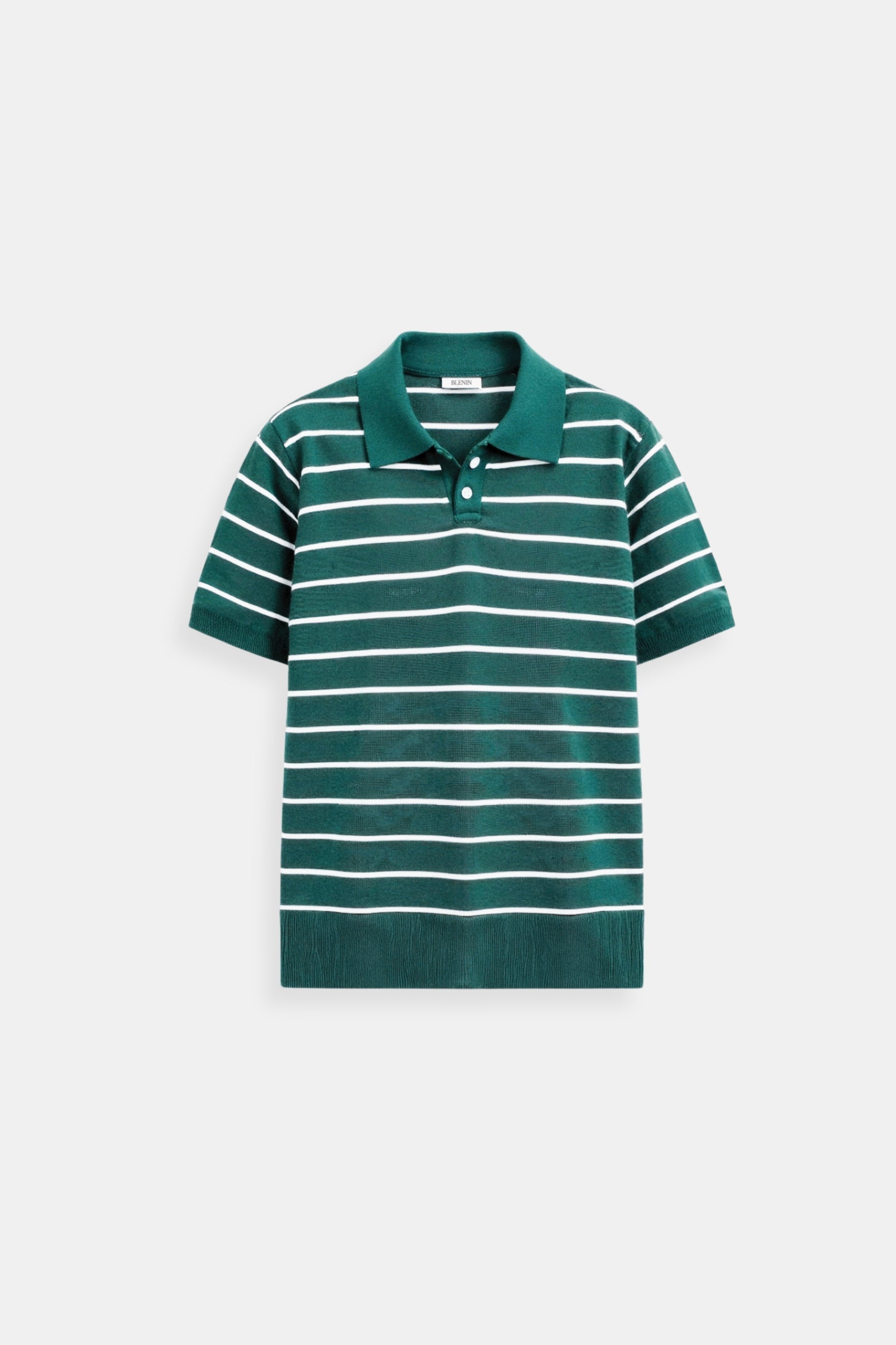 Old Money Casual Revers Kurzarm Gestreiftes Muster Knopf Polo T-Shirt