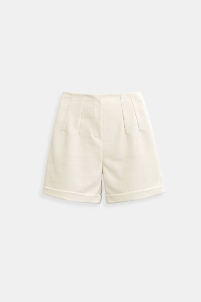 Old Money Elegante Elastische Taille Hochgeschnittene Shorts