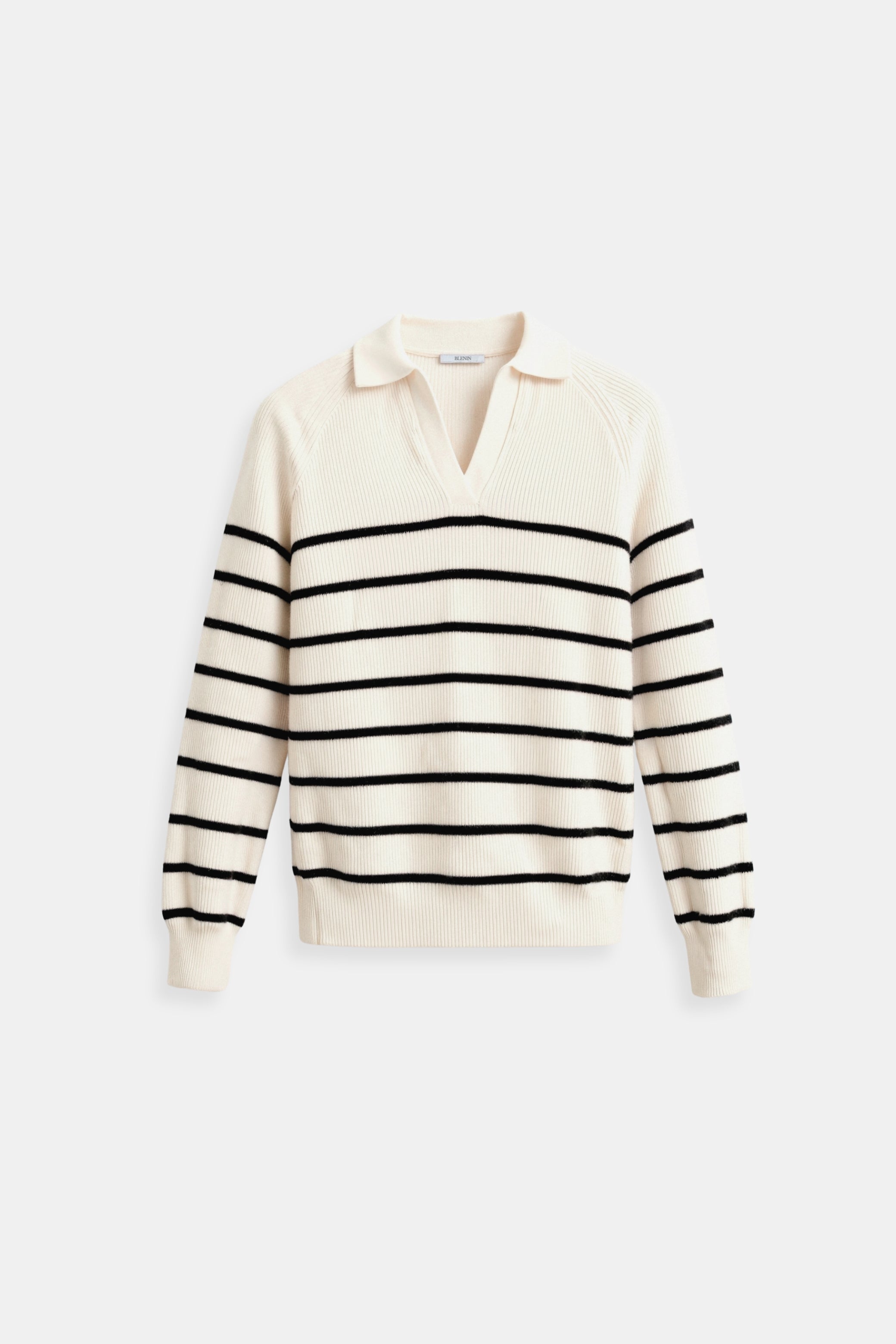 Old Money Klassischer Gestreifter Raglanärmel Pullover