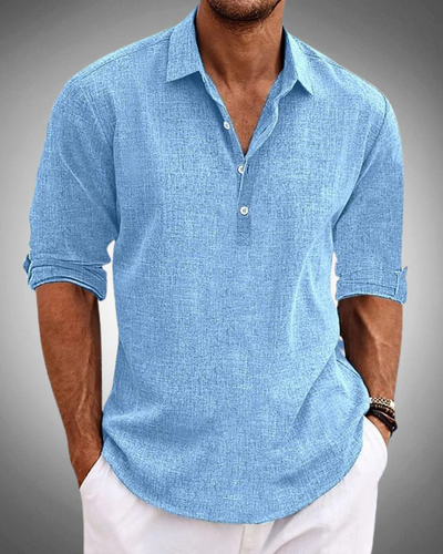 Camicia di Cotone Classica Sabbio
