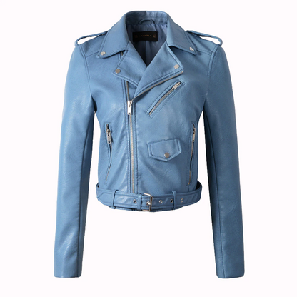 Lederjacke Indigo