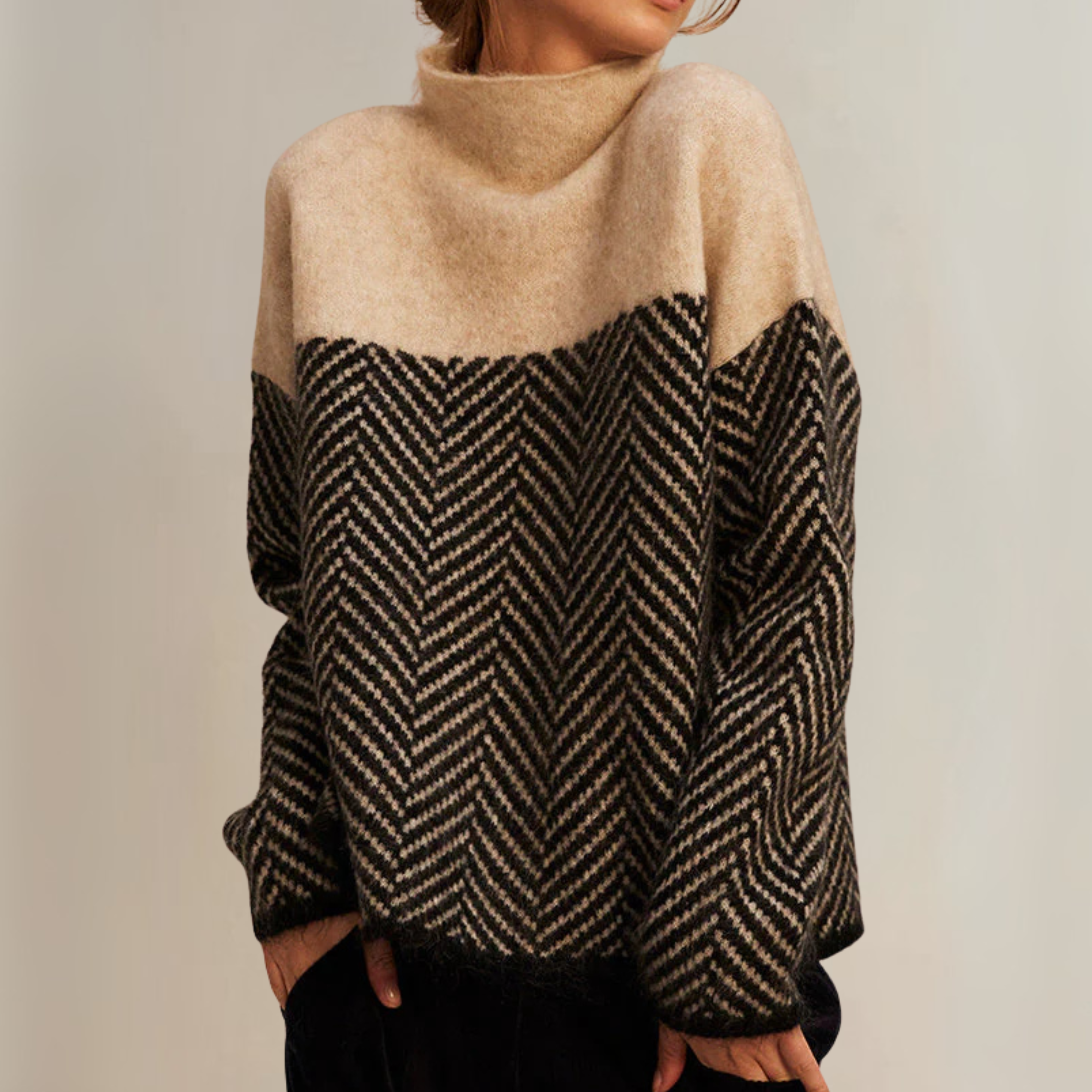 Norah | Baumwollrollkragensweater