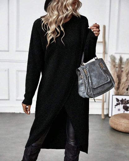 IGGY | Stilvolles Baumwollmischung Pulloverkleid