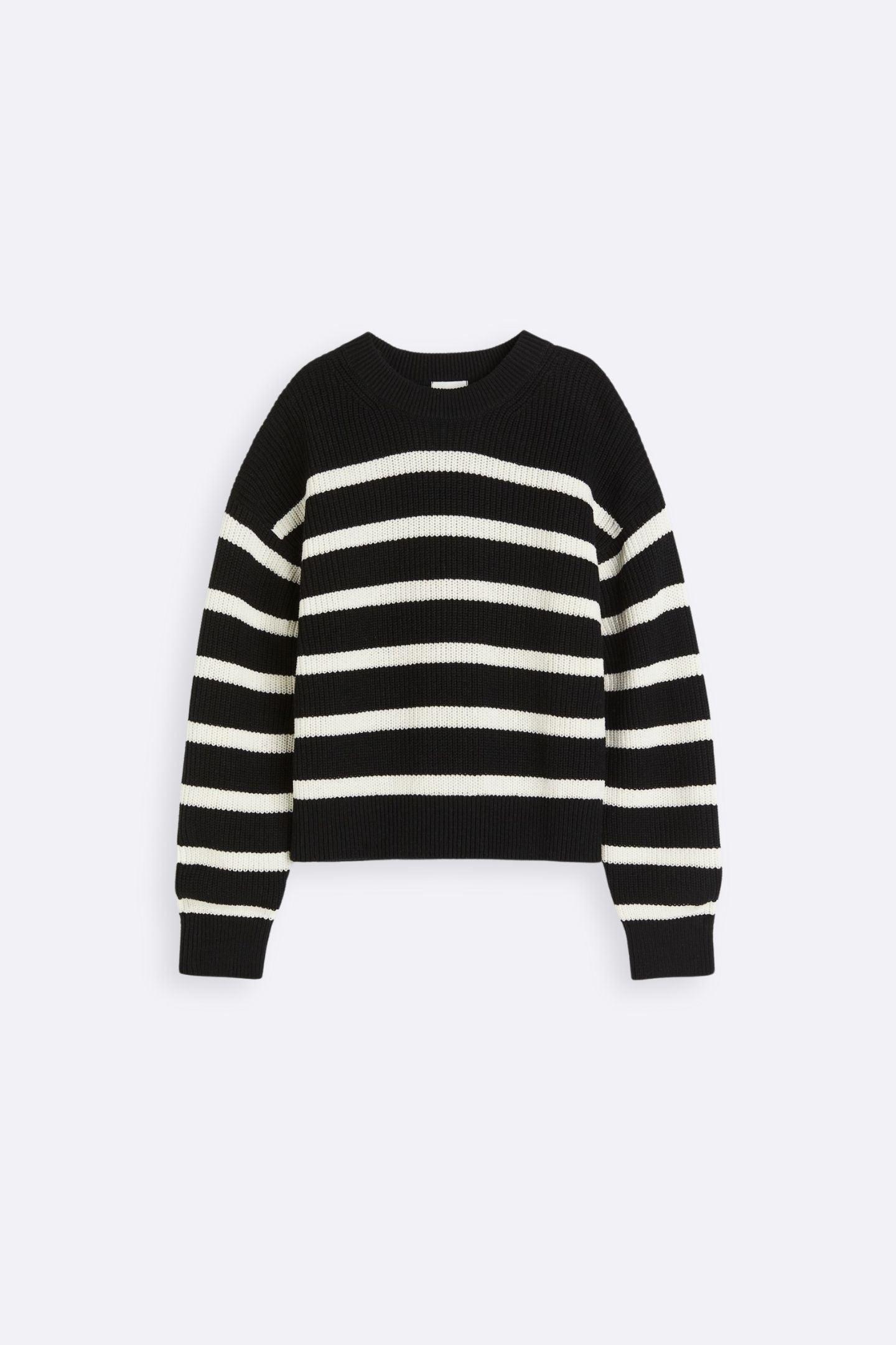 Old Money Klassischer Dünn Gestreifter Pullover