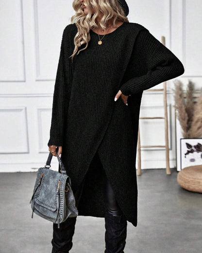 IGGY | Stilvolles Baumwollmischung Pulloverkleid