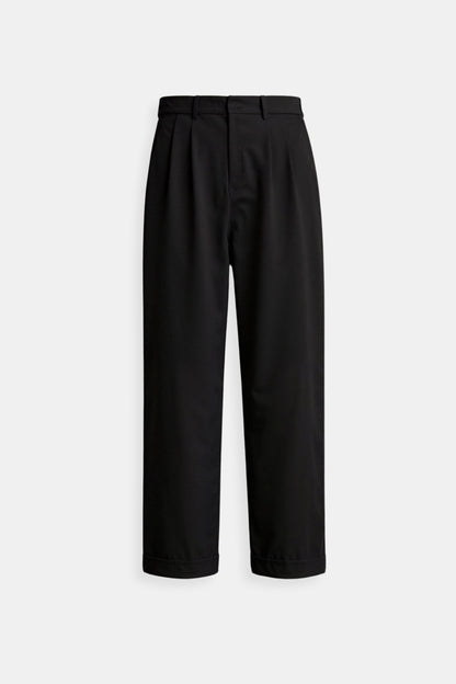 Old Money Casual Hochtaillierte Einfarbige Knopf Gerade Hose