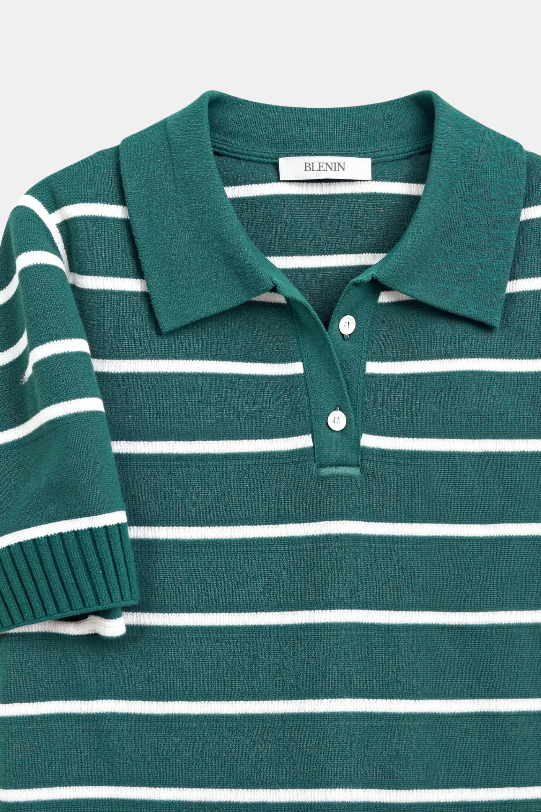 Old Money Casual Revers Kurzarm Gestreiftes Muster Knopf Polo T-Shirt