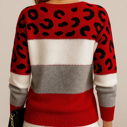 LEIA | Leopardenmuster Freizeitpullover