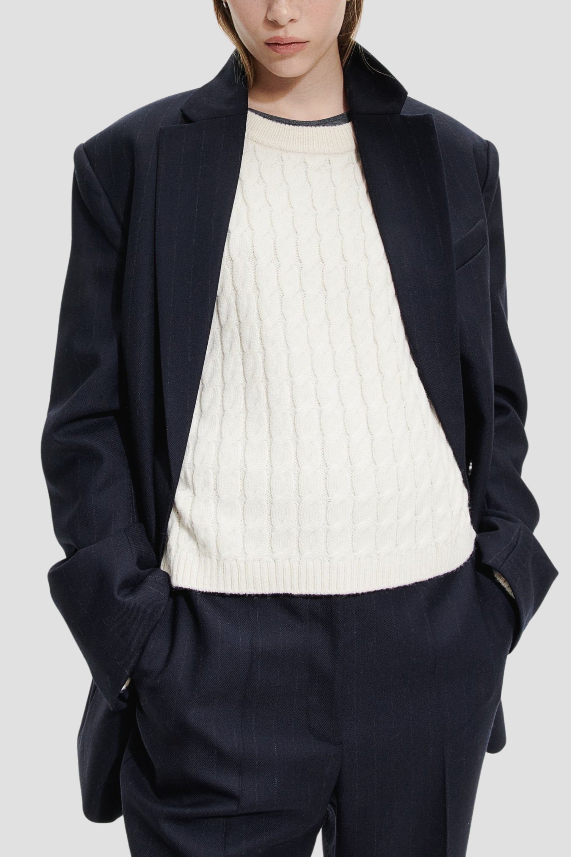 Old Money Lockere Kabelstrickmuster Pullover