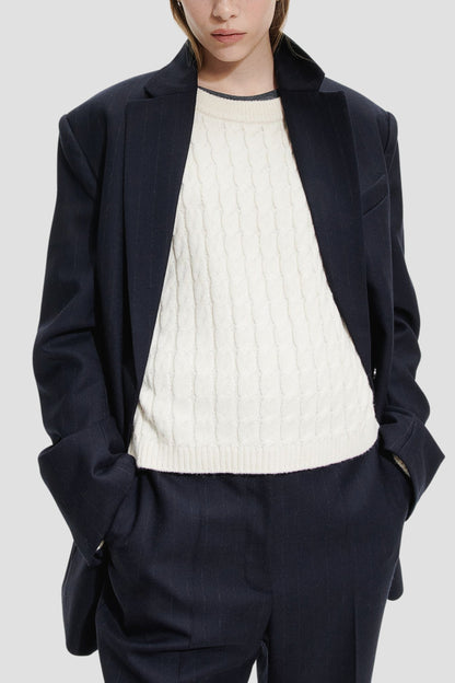 Old Money Lockere Kabelstrickmuster Pullover