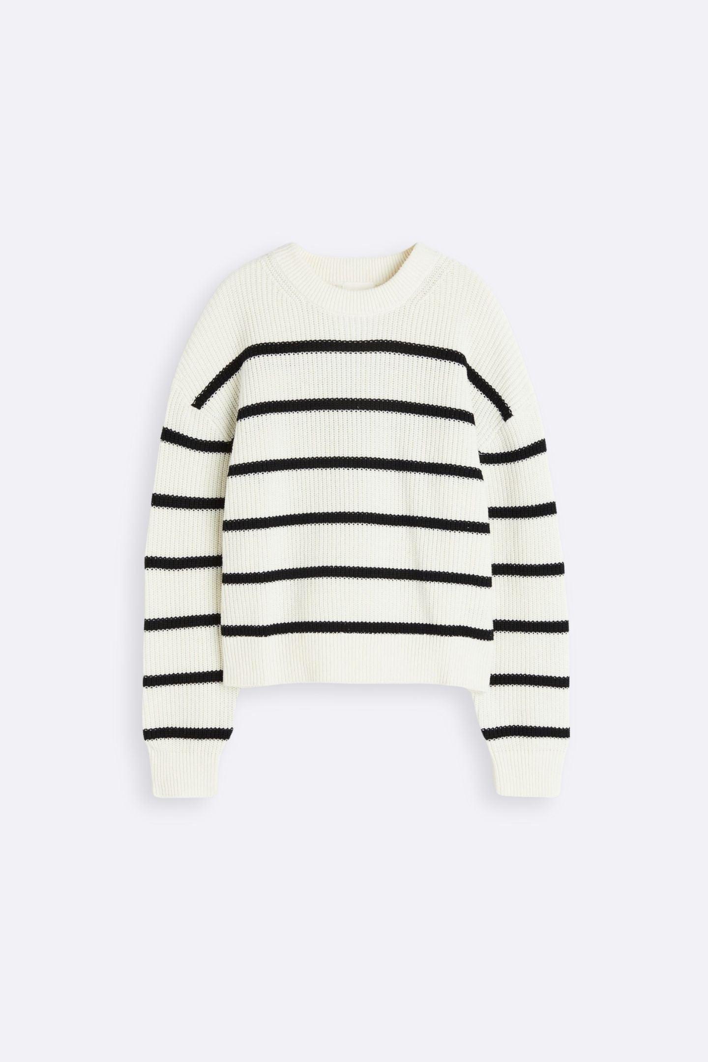Old Money Klassischer Dünn Gestreifter Pullover