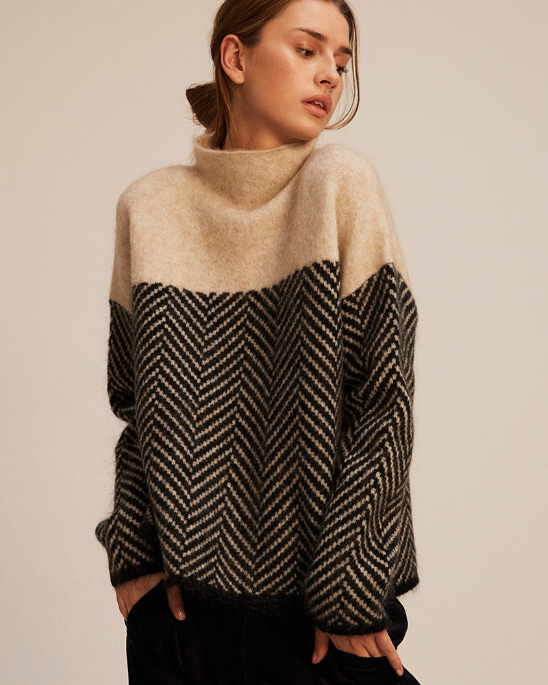Norah | Baumwollrollkragensweater